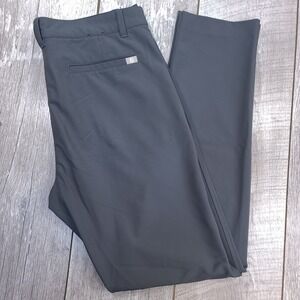 Footjoy FJ Pants Mens 34x32 Gray Slim Fit Golf Performance Flat Front Stretch